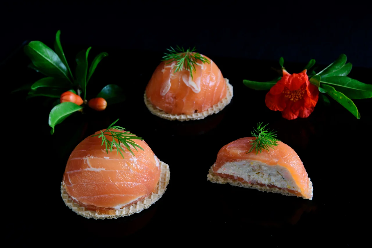 Bombones de Salmón y Langostinos