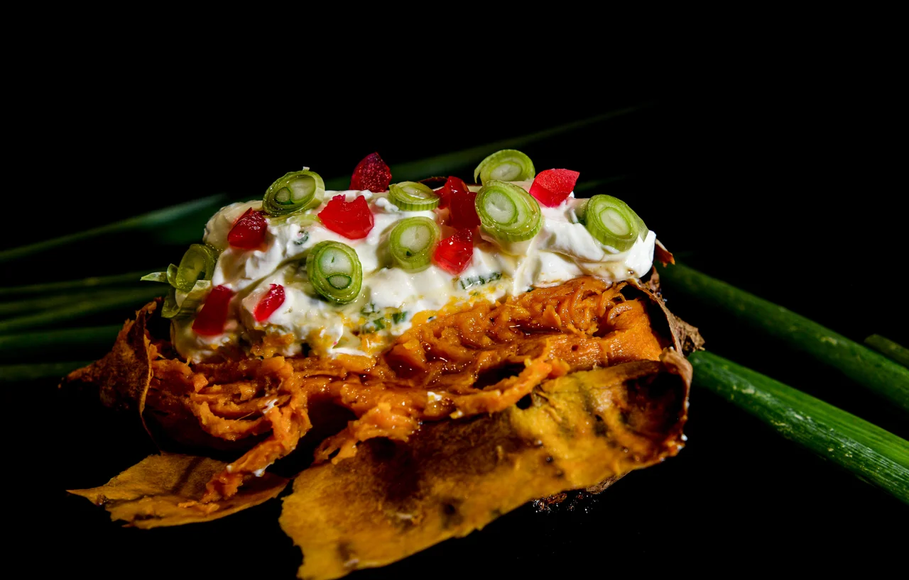 Boniato relleno de Queso Crema