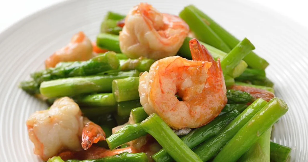 Espárragos Con Langostinos