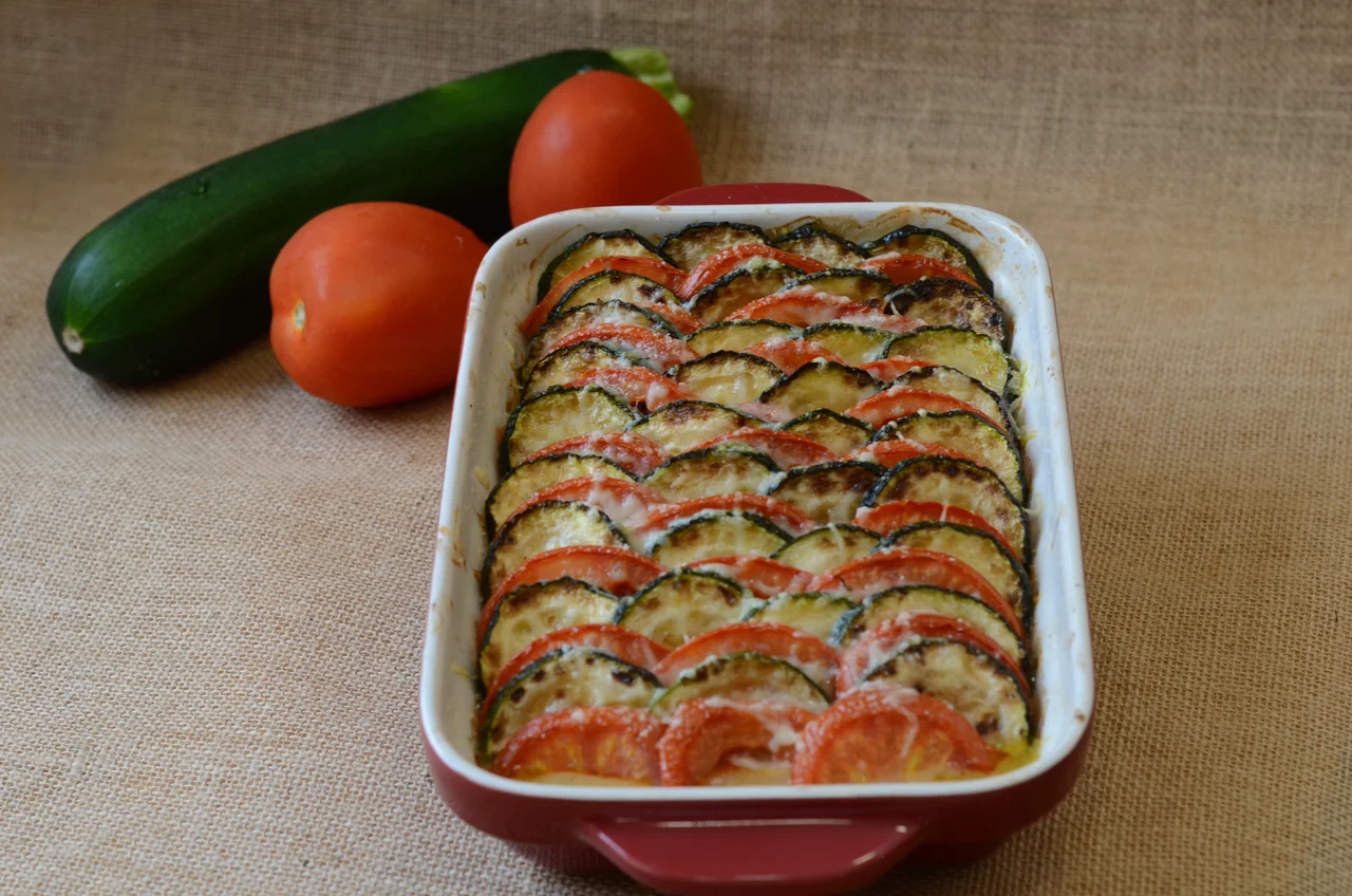 Gratinado de Calabacin y Tomate