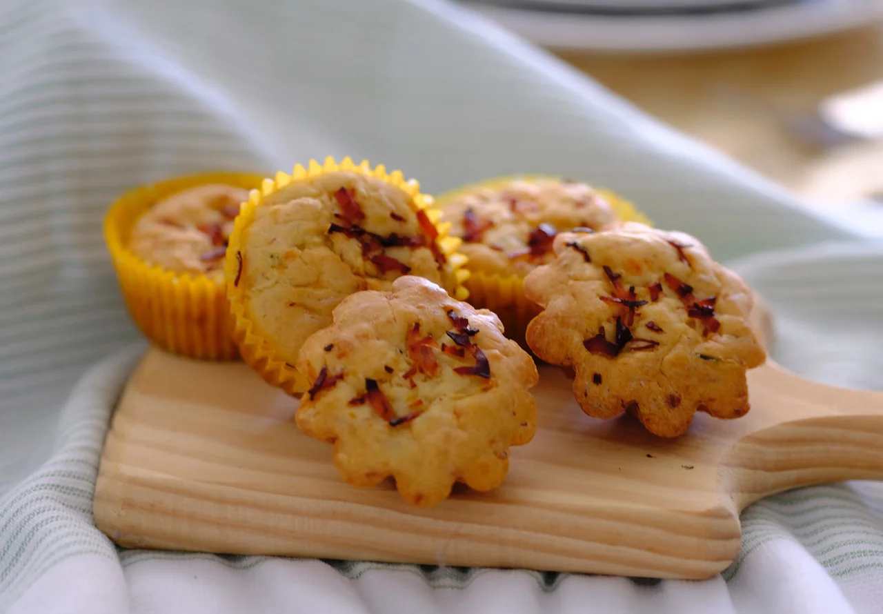 Muffins de Puerros y Jamon Cocido