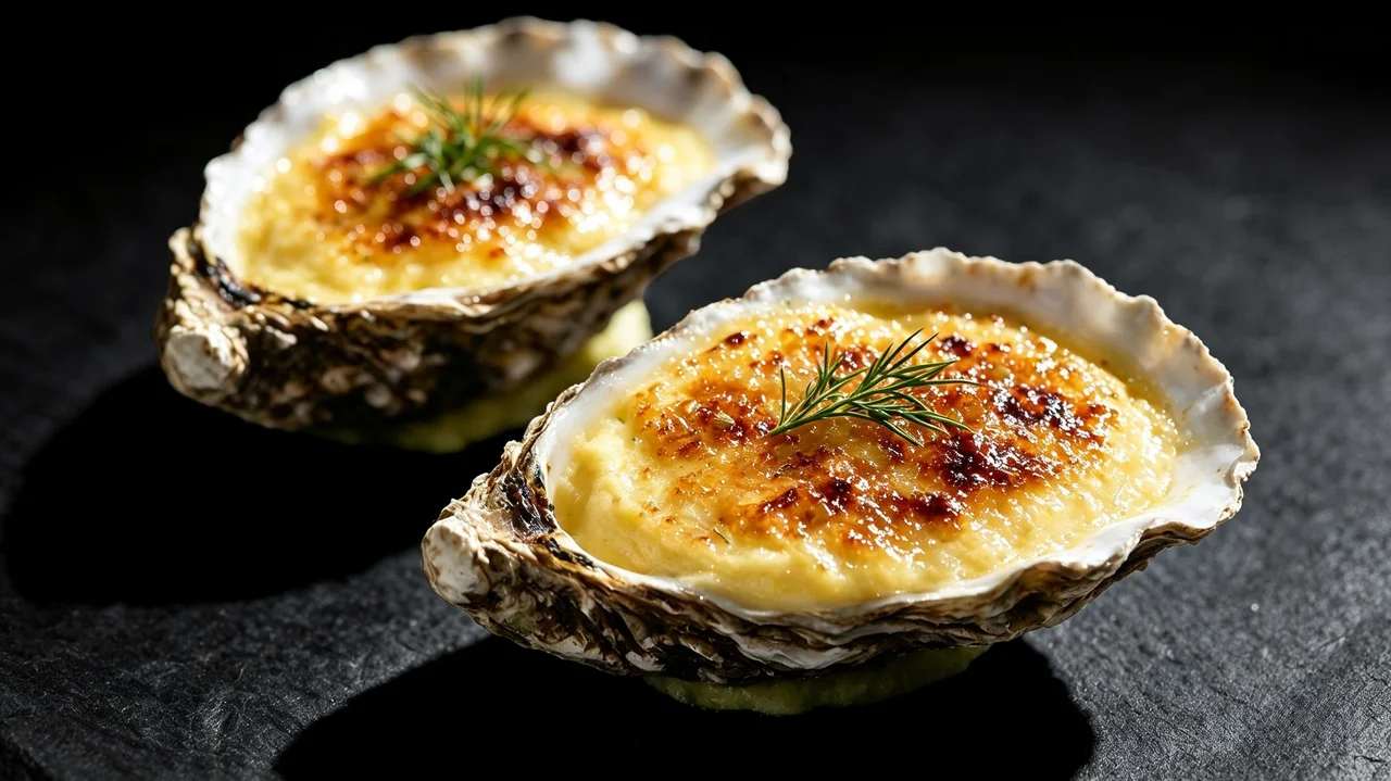 Ostras Con Sabayon de Champagne