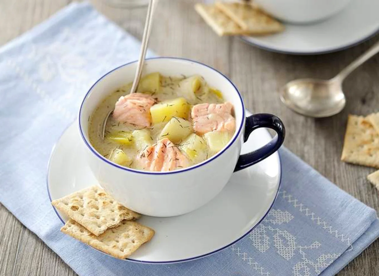 Sopa Cremosa de Salmón
