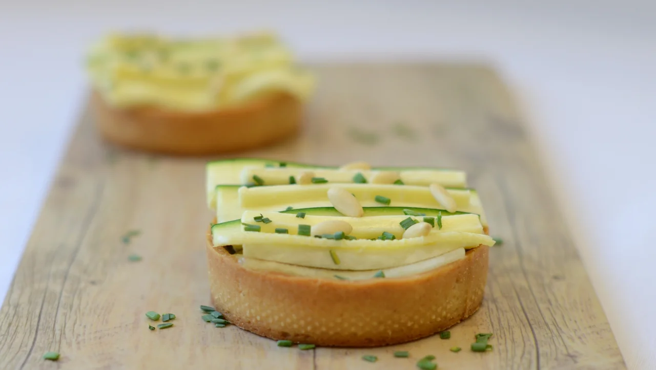 Tartaletas de Brie, Peras y Calabacin