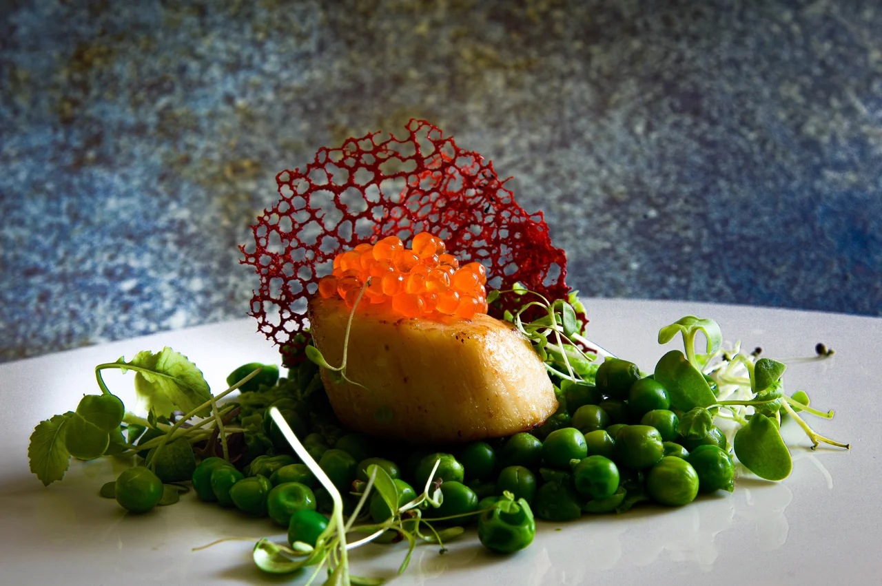 Vieiras con Caviar de Trucha