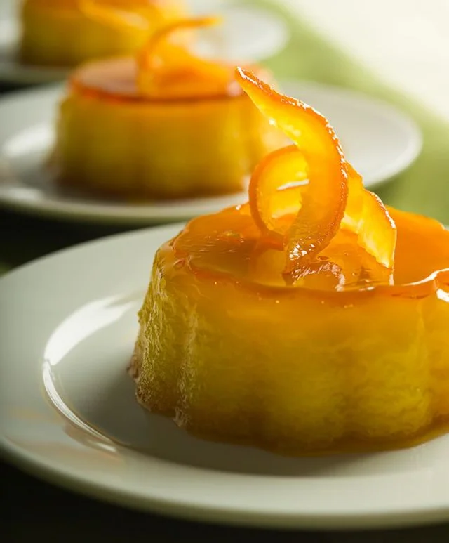 Flan de Naranja y Almendras