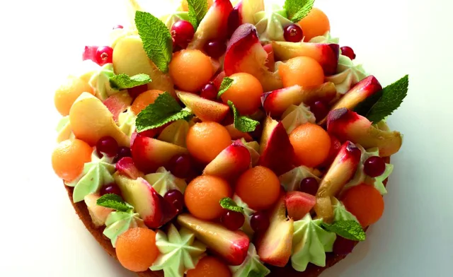 Tarta de Frutas y Chantilly de Menta