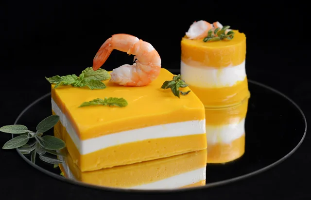 Timbal de Zanahorias y Crema de Queso
