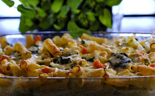 Tortiglioni Gratinados Con Verduras