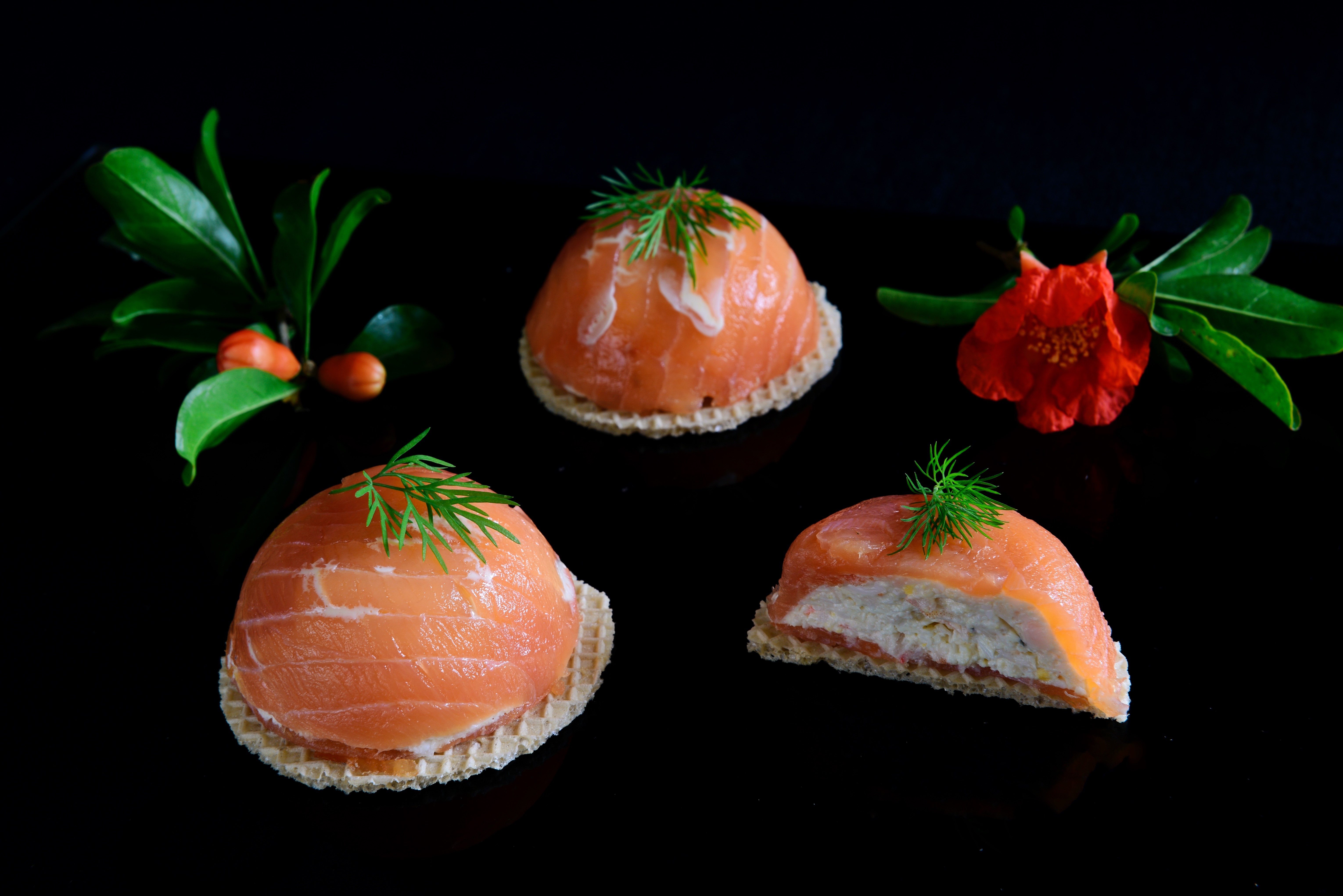 Bombones de Salmón y Langostinos