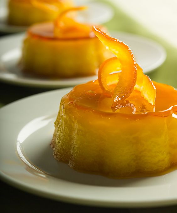Flan de Naranja y Almendras